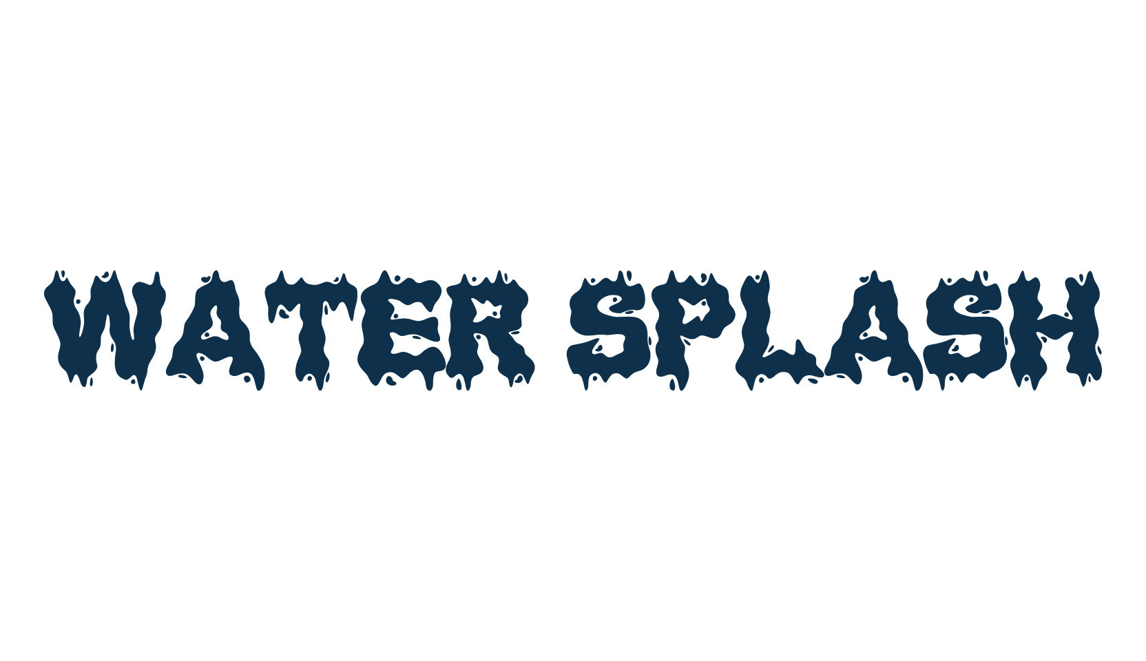 Water Splash, fire, ice font preview