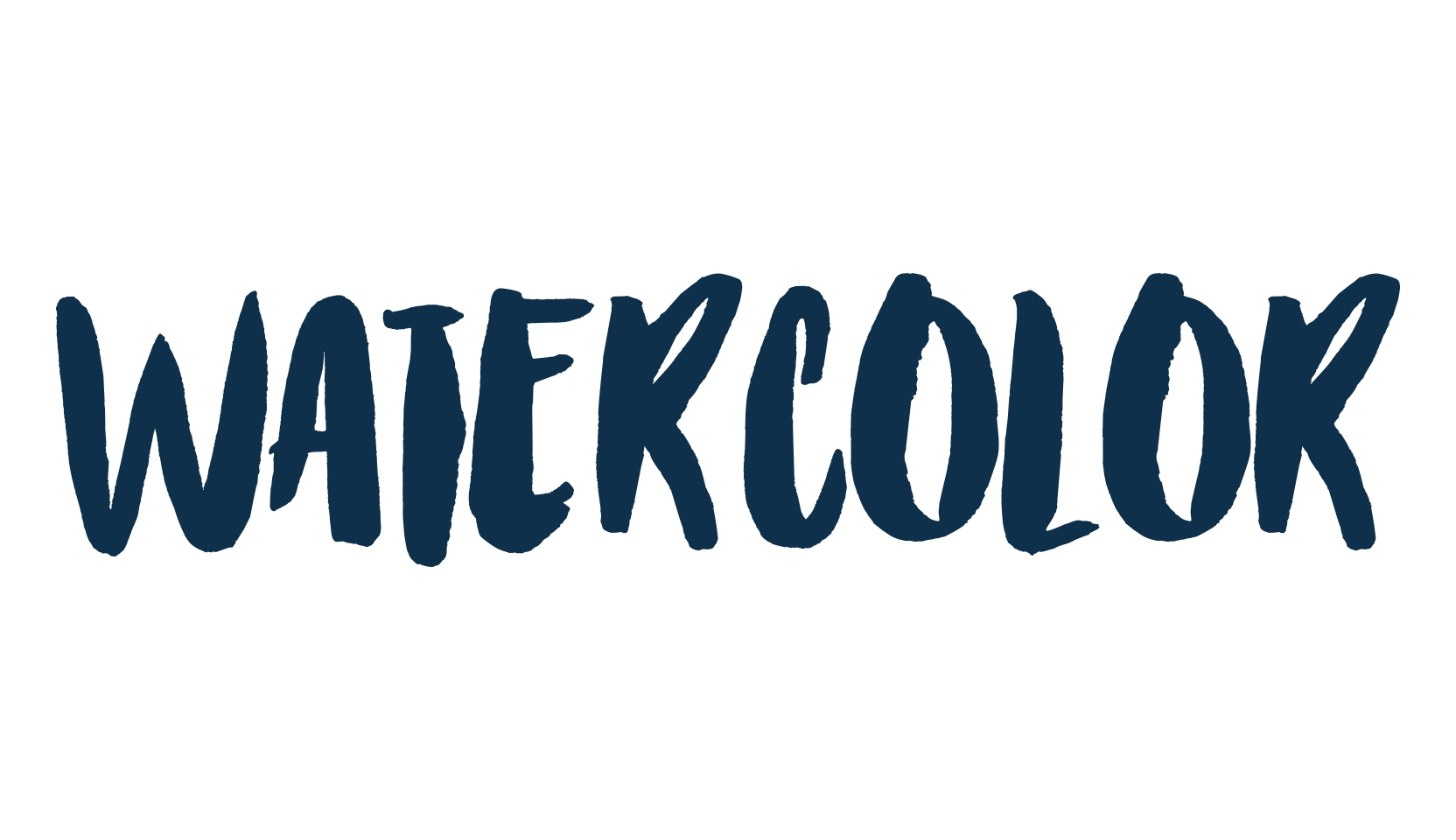 Watercolor (watercolor), brush font preview