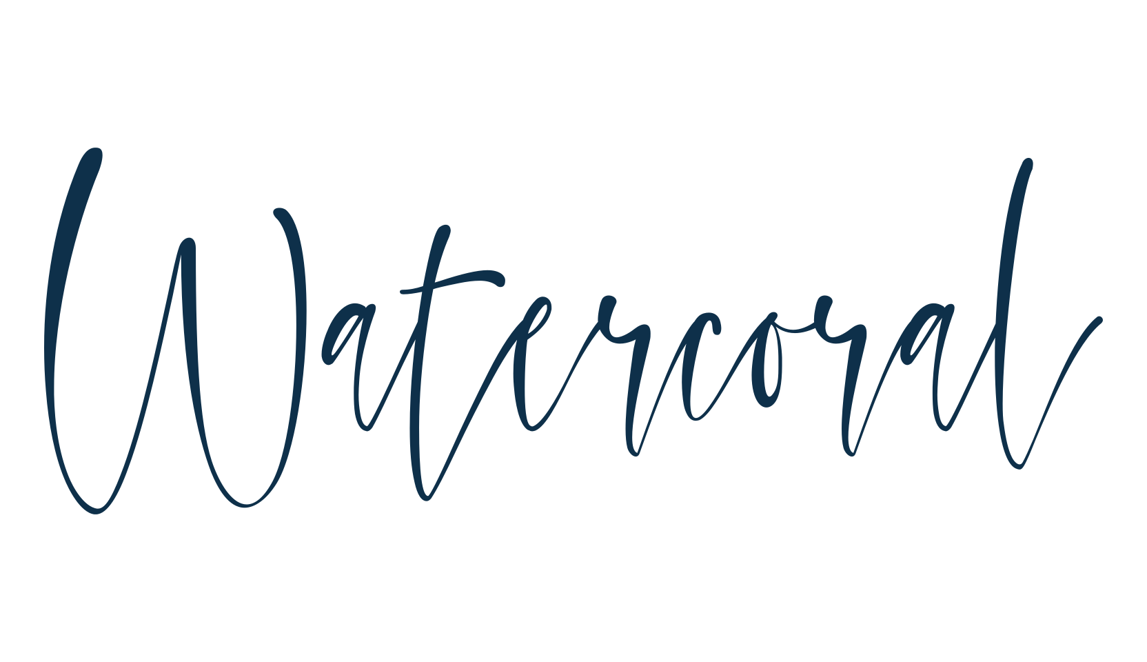 Watercoral, handwriting font preview