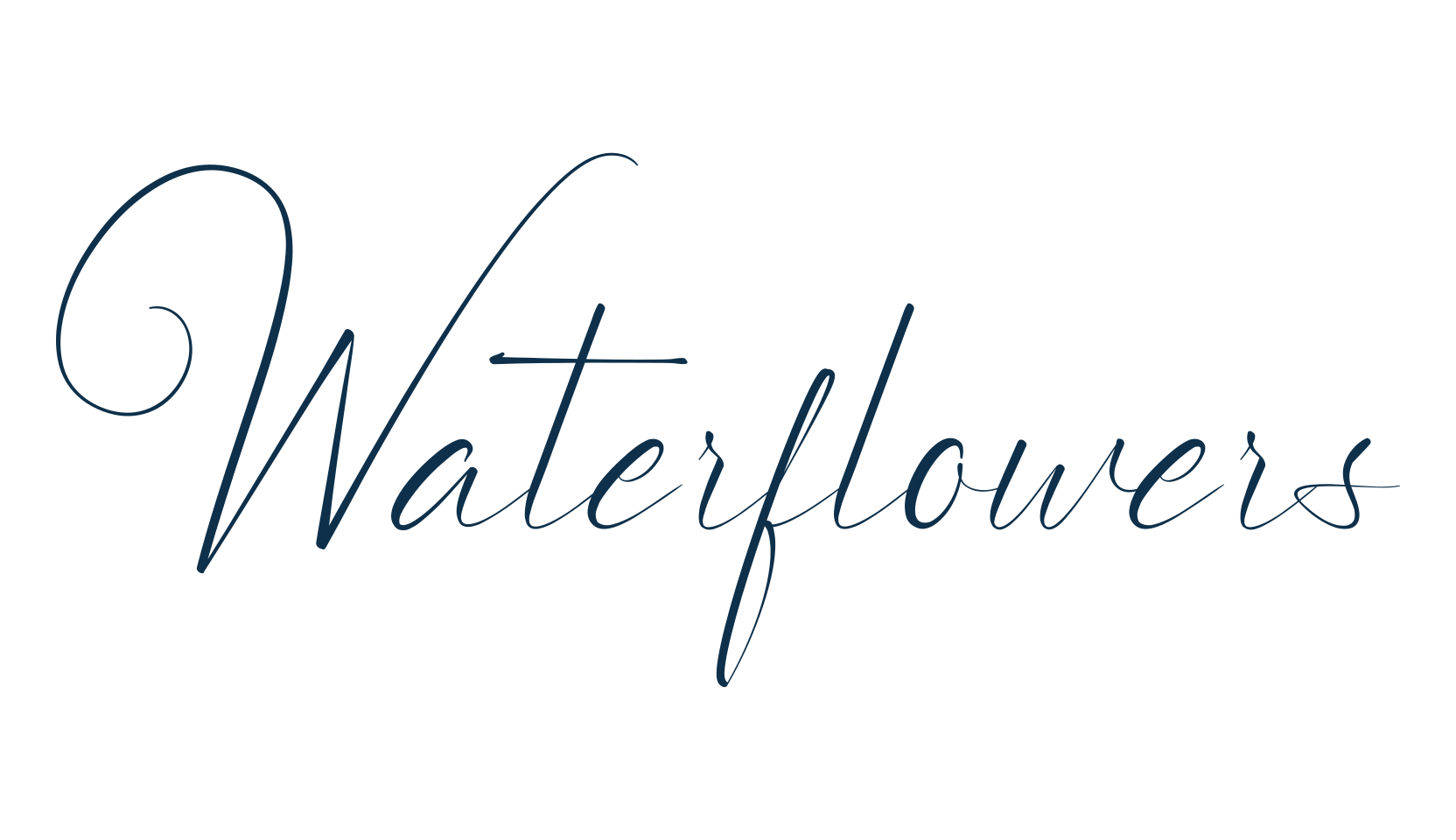 Waterflowers, calligraphy font preview