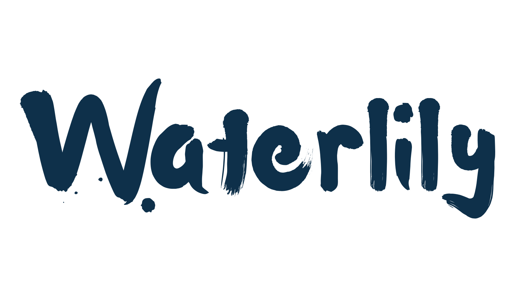 Waterlily, script brush fancy decorative calligraphy font preview