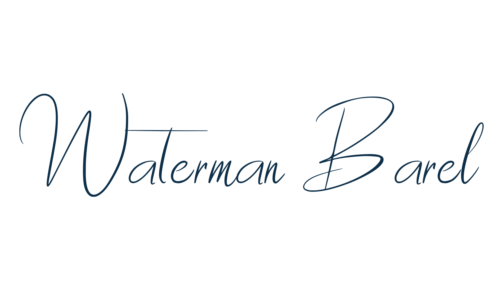 Waterman Barel, script handwritten fancy decorative calligraphy font preview