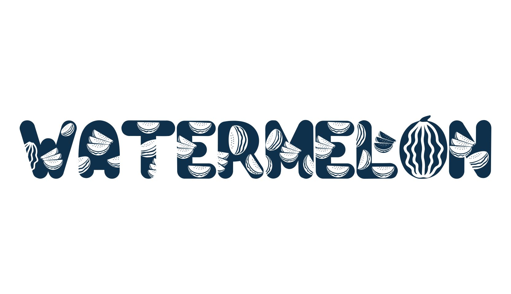 Watermelon (watermelon-2), decorative font preview