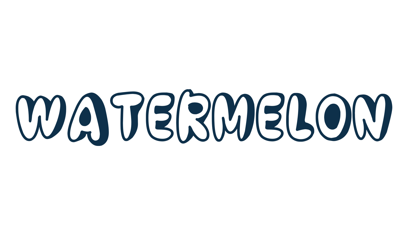 Watermelon (watermelon-7), cartoon font preview