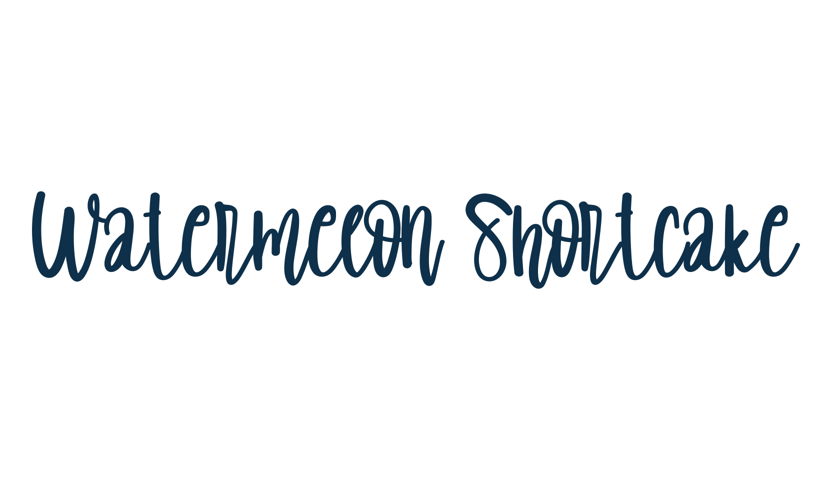 Watermelon Shortcake, fancy various decorative script calligraphy font preview