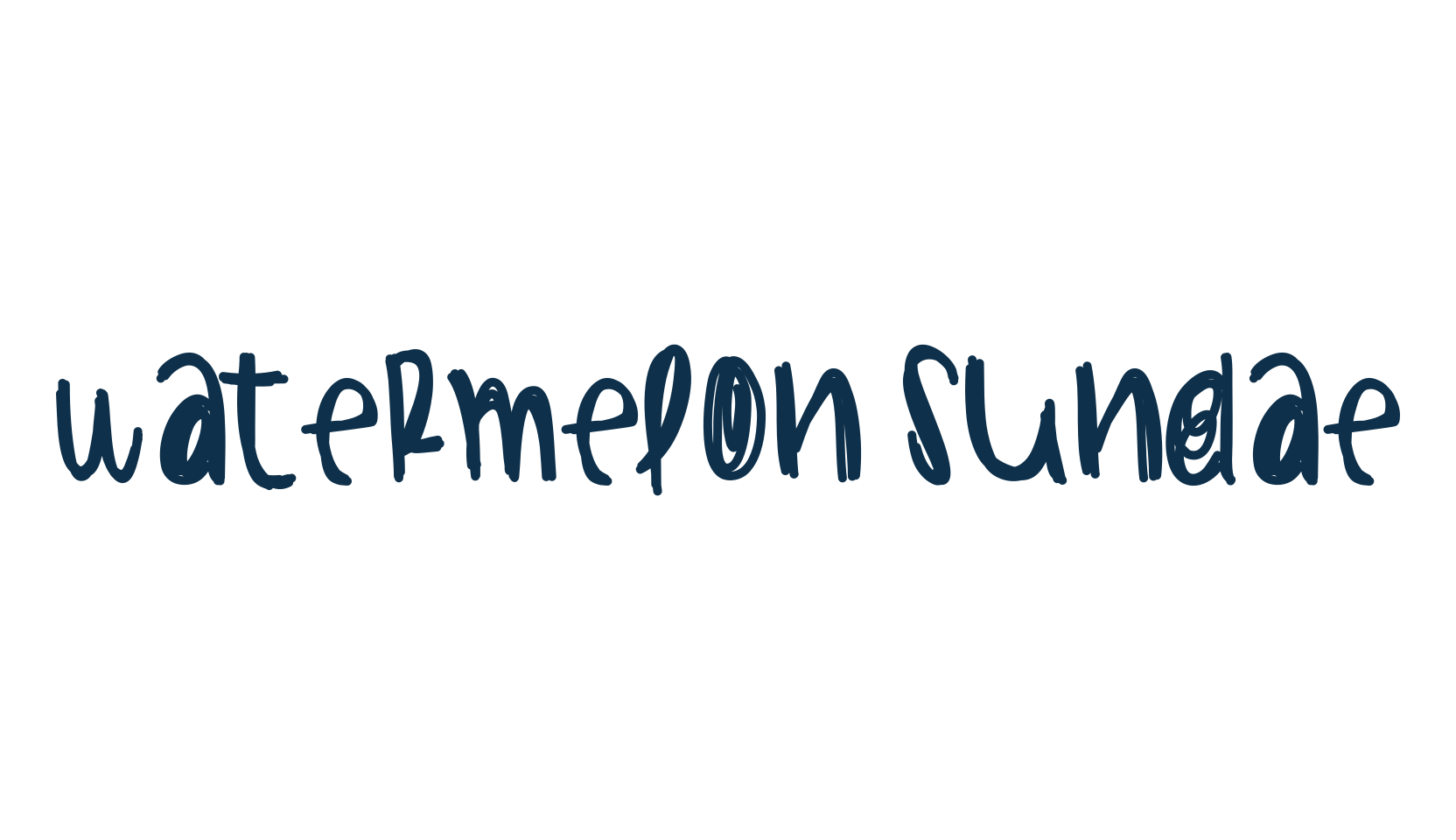 Watermelon Sundae, script handwritten fancy decorative calligraphy font preview