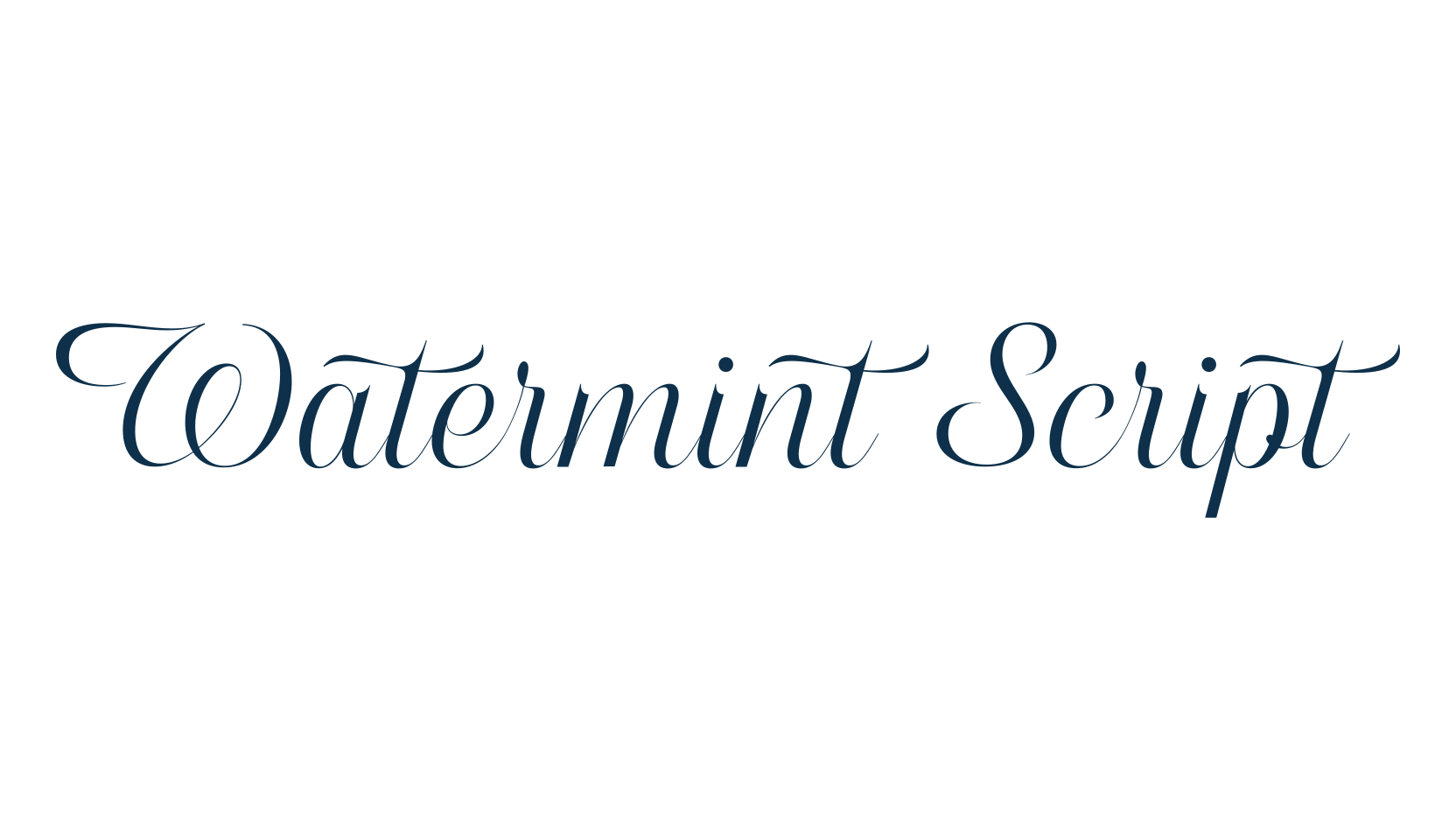 Watermint Script, calligraphy font preview