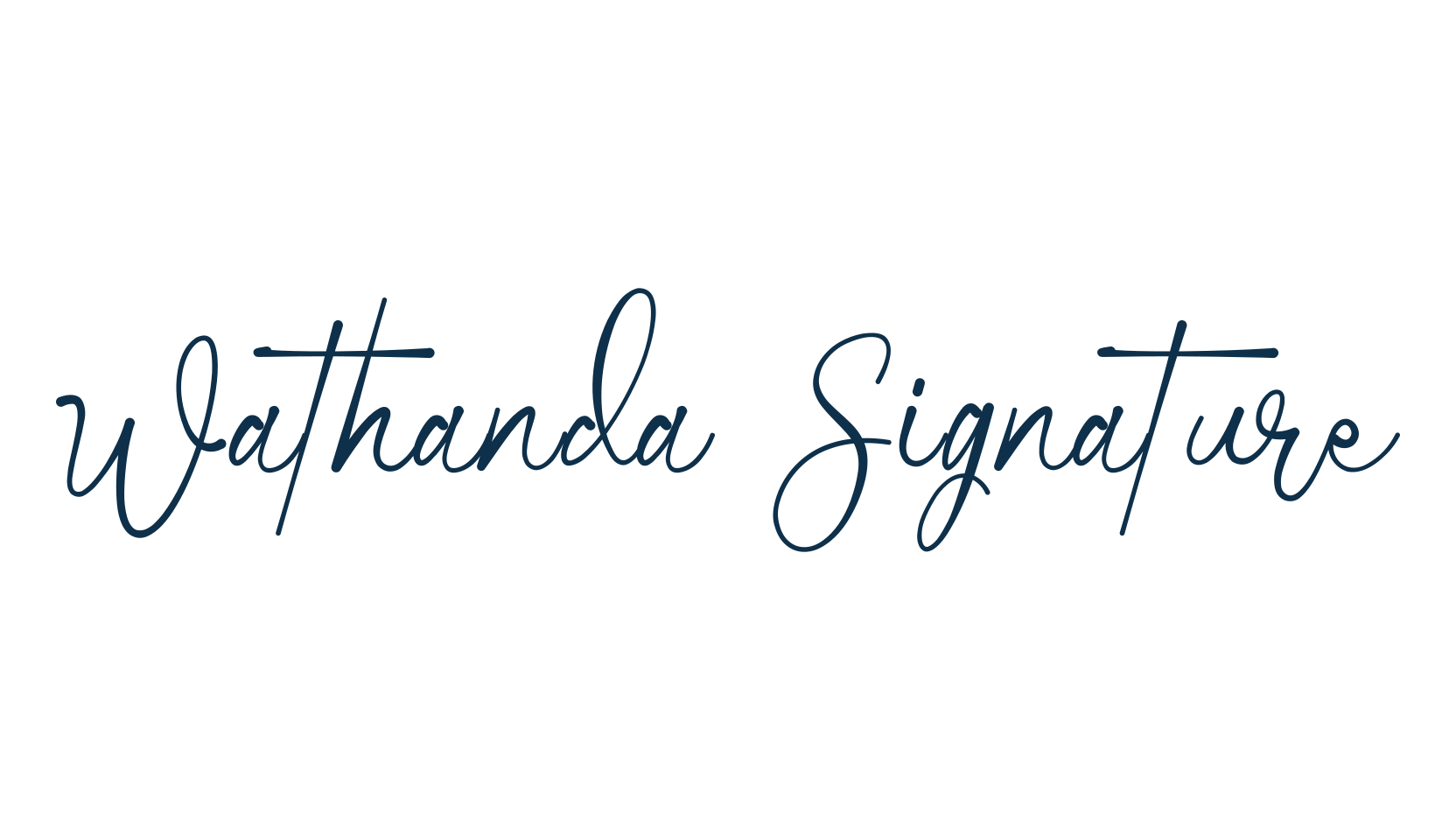 Wathanda Signature, script handwritten fancy decorative calligraphy font preview