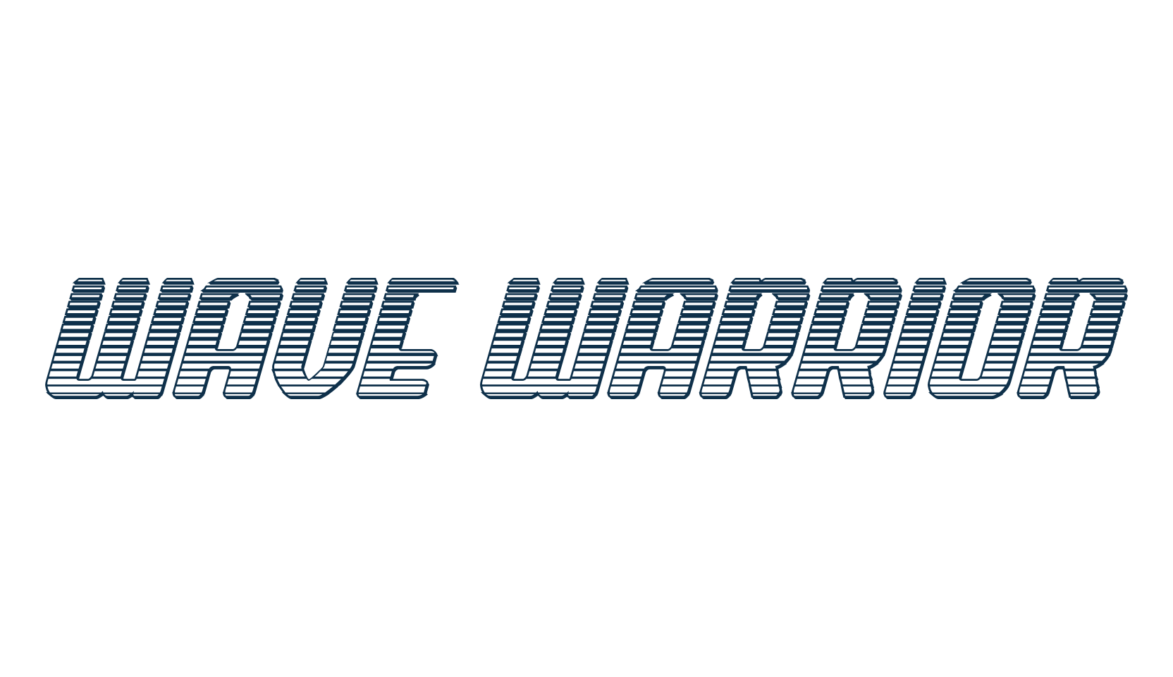 Wave Warrior, fancy various techno sci-fi font preview
