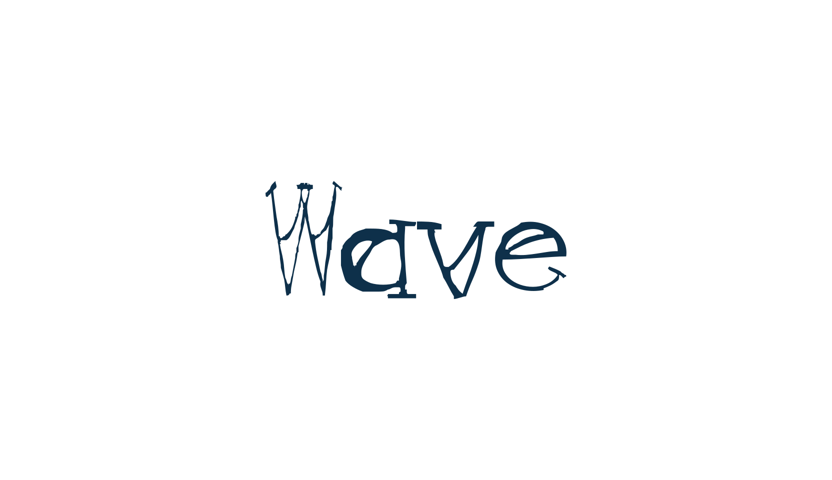 Wave (wave), distorted font preview
