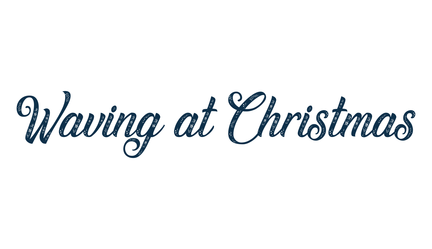 Waving at Christmas, fancy decorative font preview