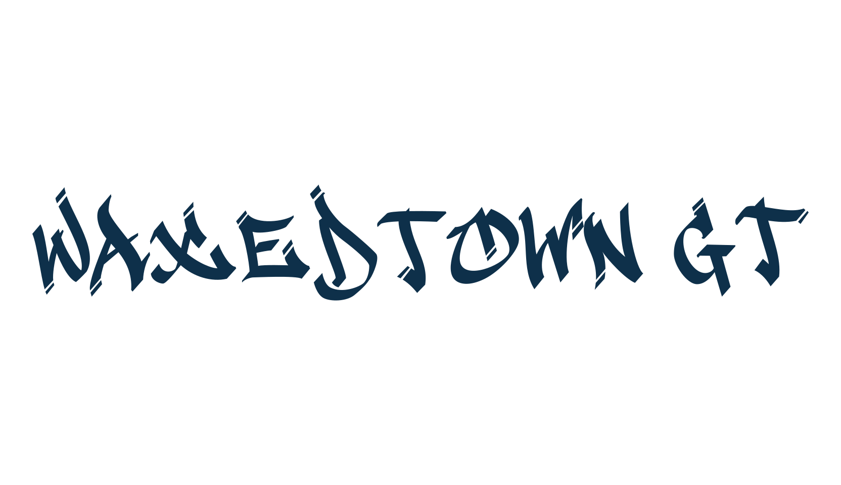 Waxedtown GT, graffiti font preview