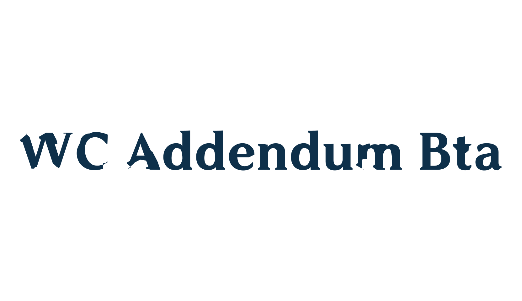 WC Addendum Bta, fancy eroded decorative font preview