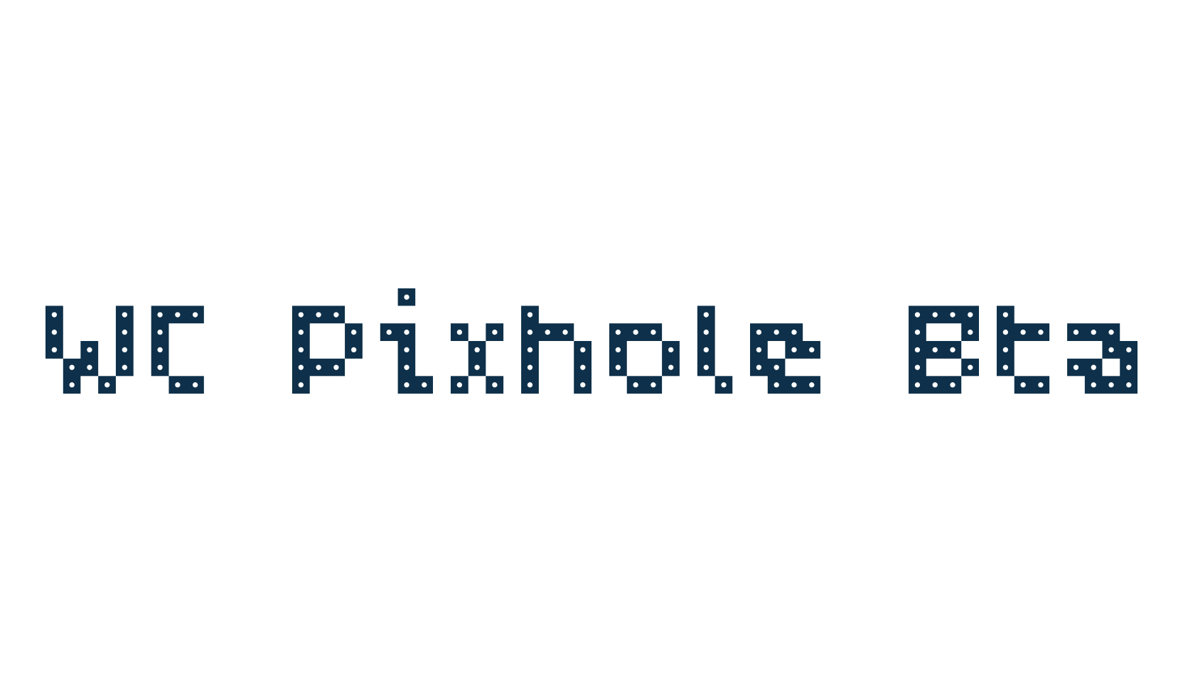 WC Pixhole Bta, techno square sci-fi font preview