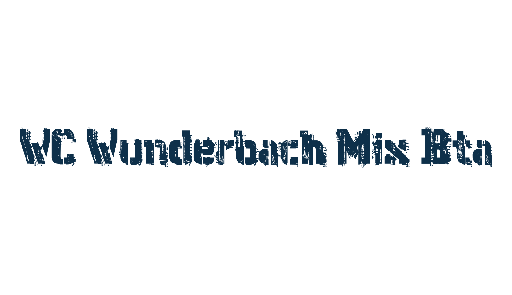 WC Wunderbach Mix Bta, fancy stencil, army decorative font preview