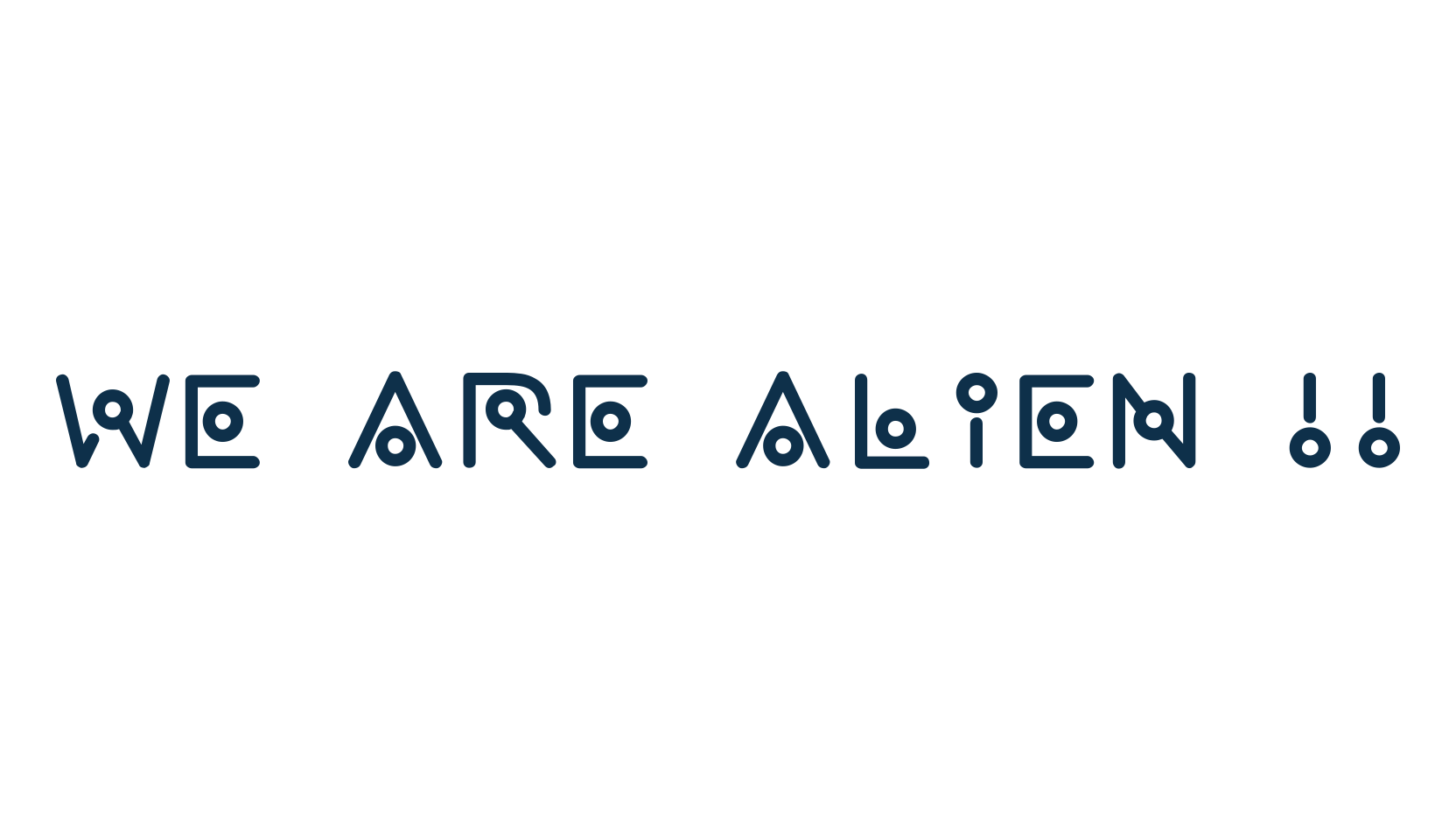 We are alien !!, techno sci-fi font preview