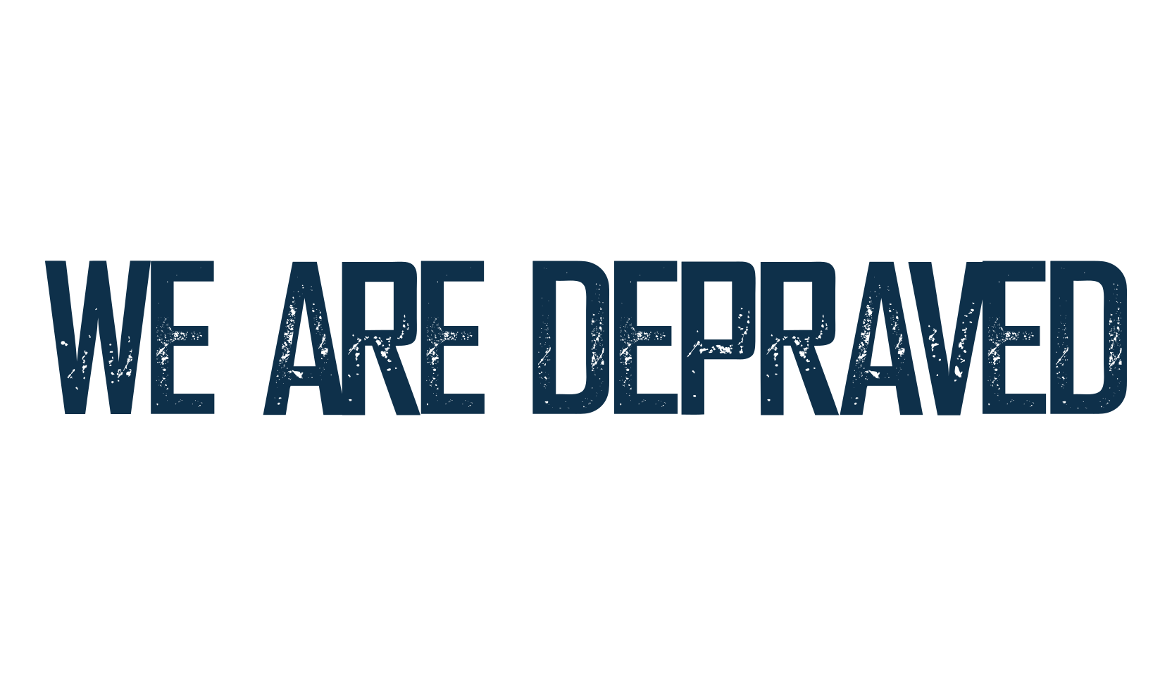 We are Depraved, fancy eroded decorative font preview