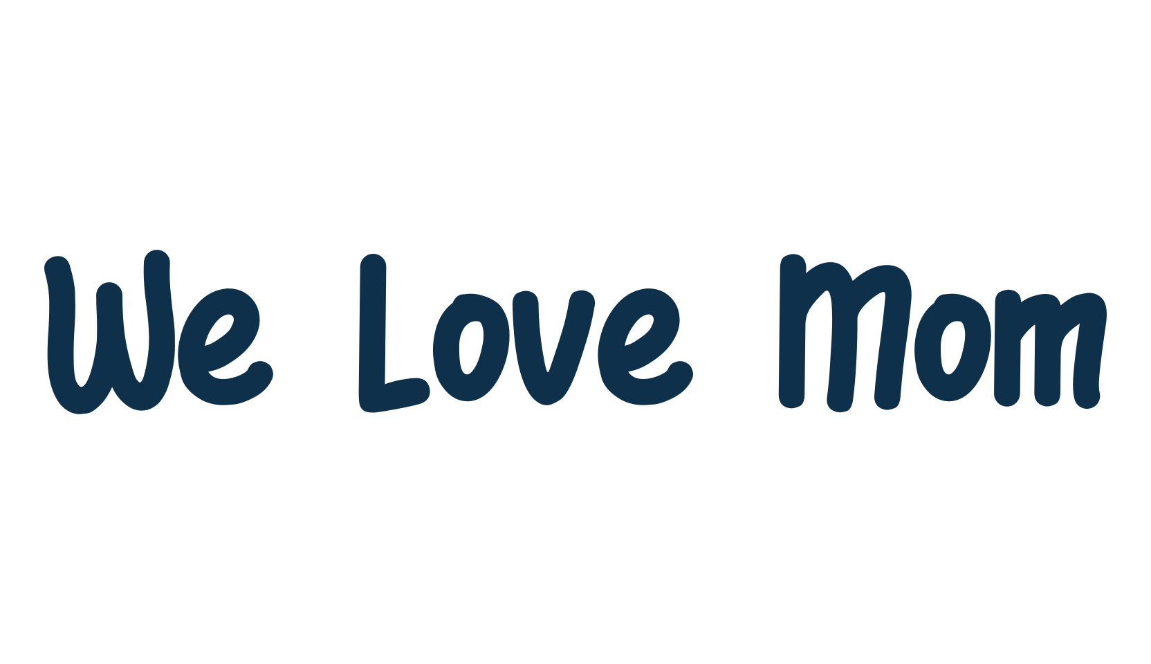 We Love Mom, fancy decorative font preview