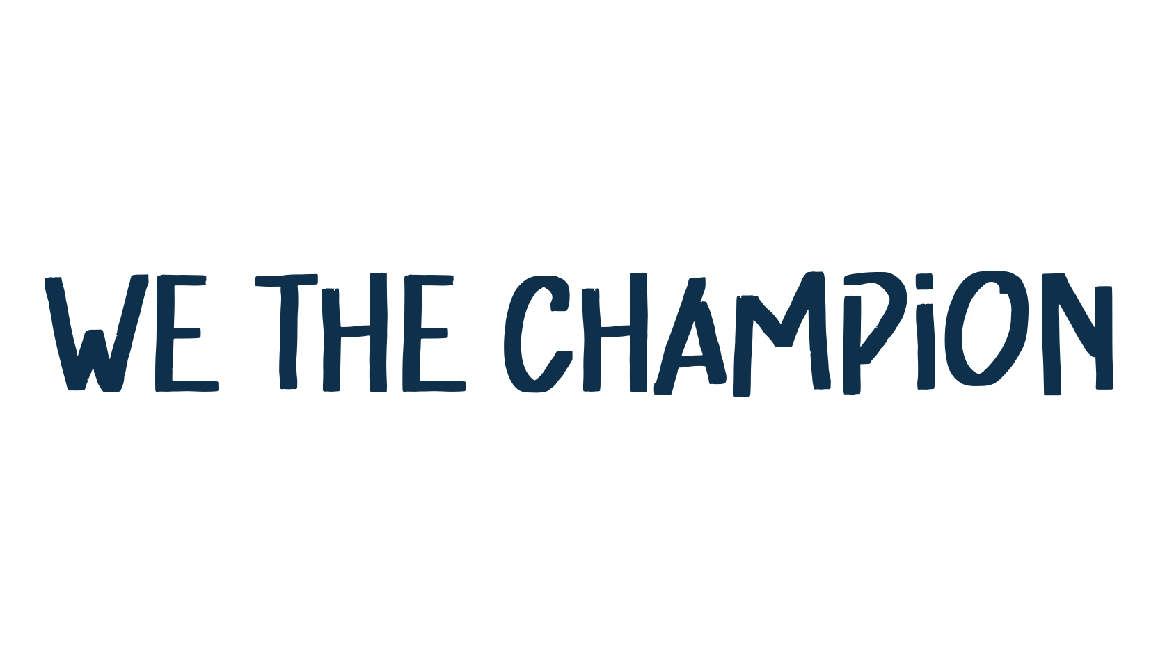 We The Champion, fancy various decorative script calligraphy font preview
