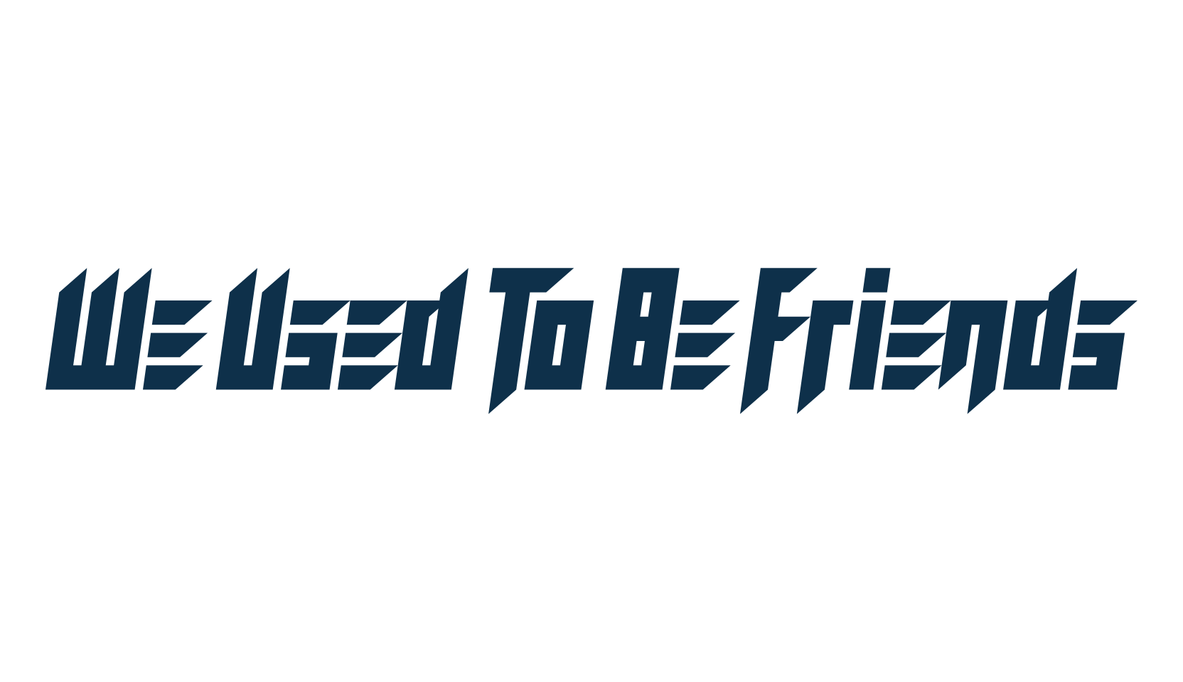 We Used To Be Friends, techno sci-fi font preview