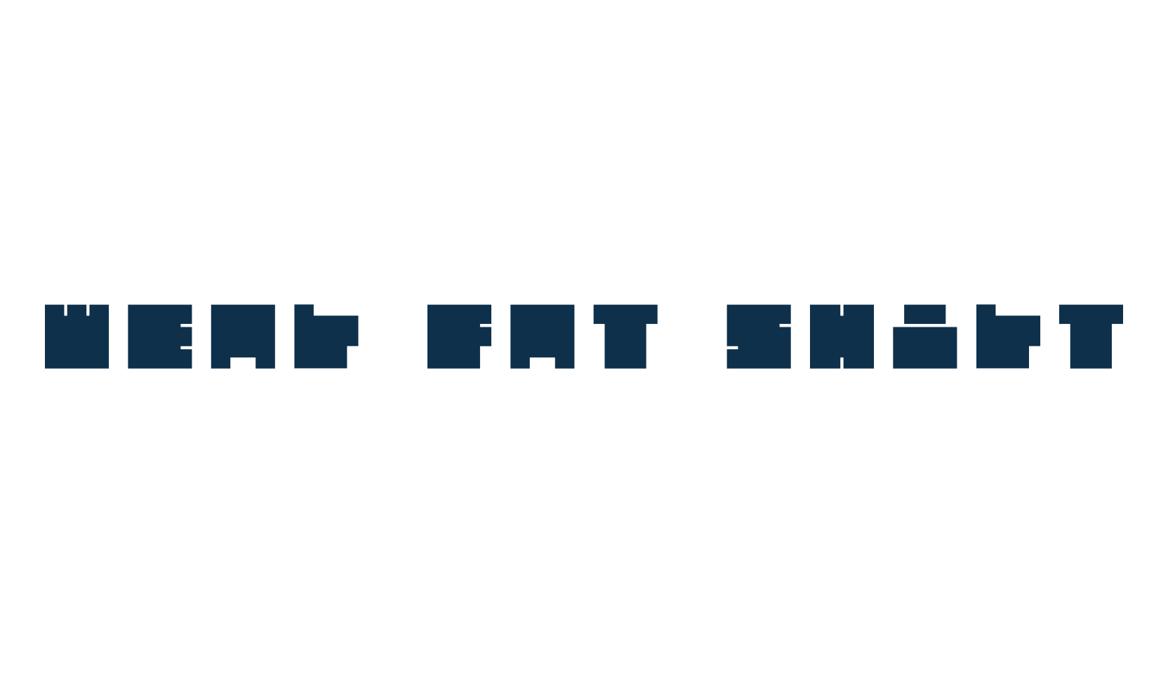 Wear Fat Shirt, techno square sci-fi font preview