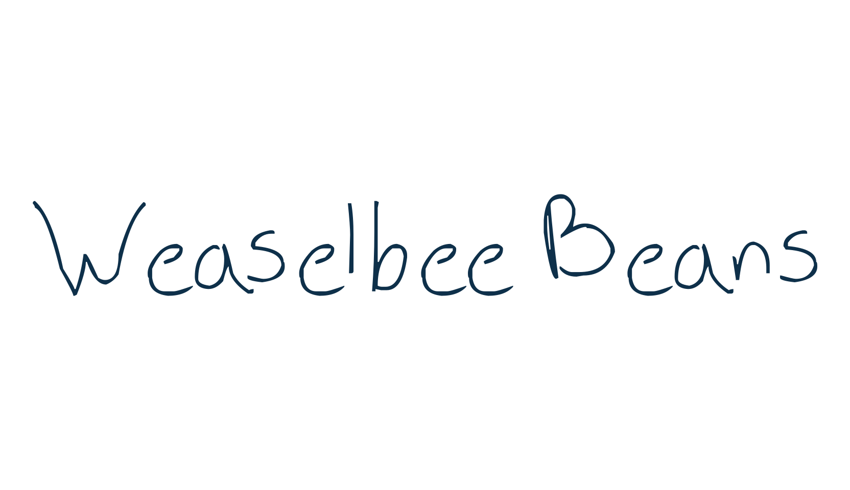 Weaselbee Beans, handwriting font preview