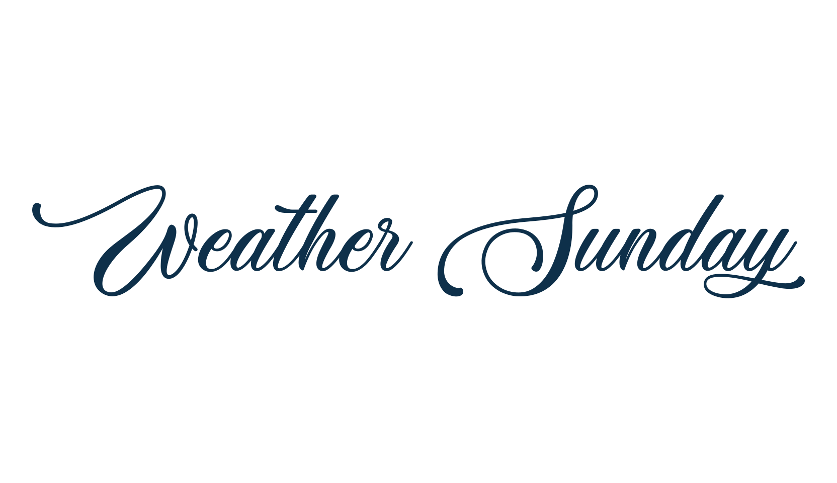 Weather Sunday, calligraphy font preview