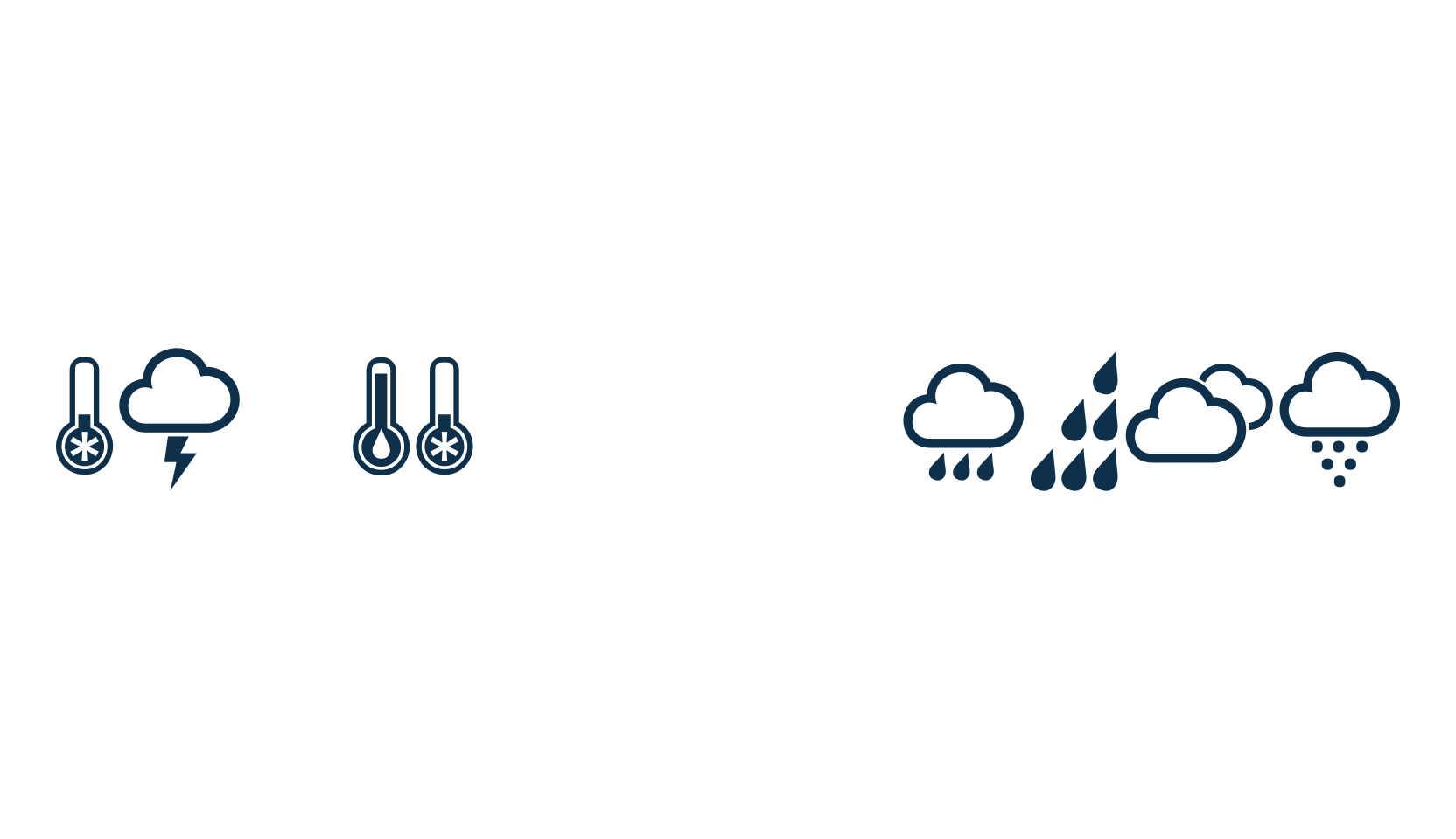 Weather Symbols, fancy decorative font preview