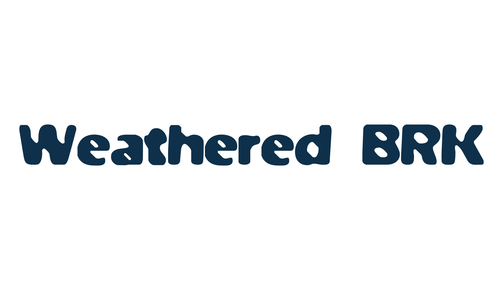 Weathered BRK, decorative font preview