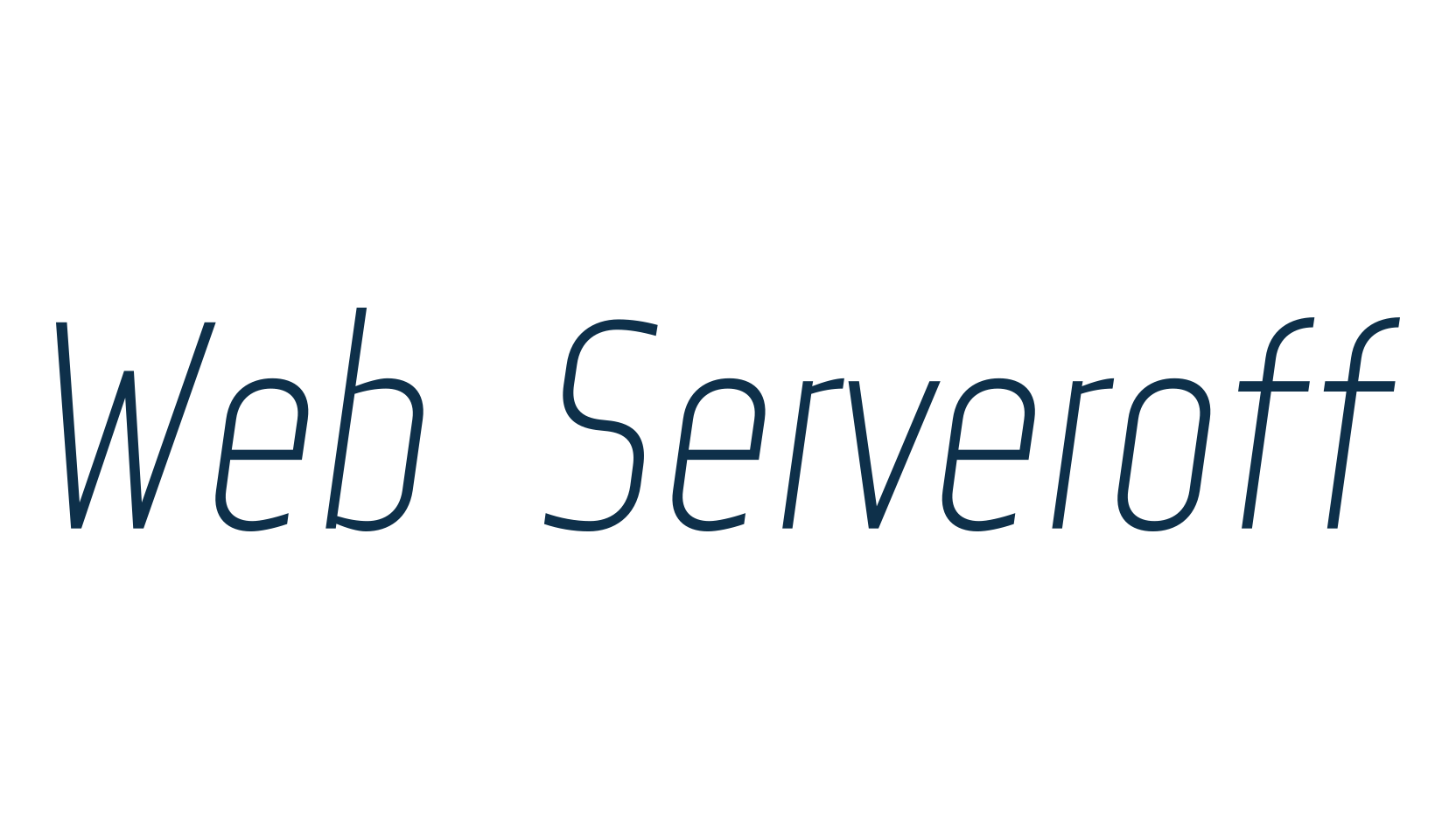 Web Serveroff, basic sans serif font preview