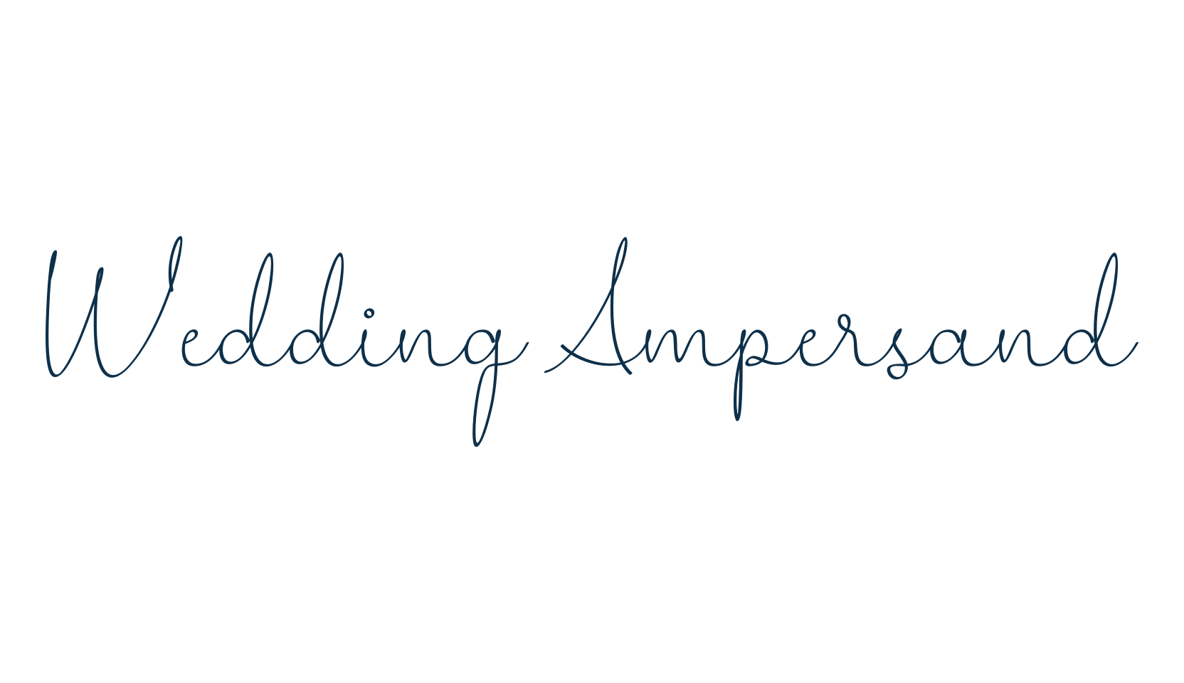 Wedding Ampersand, handwriting font preview