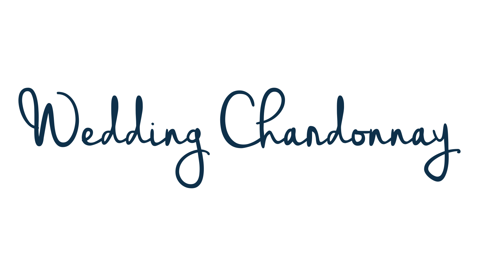 Wedding Chardonnay, handwriting font preview