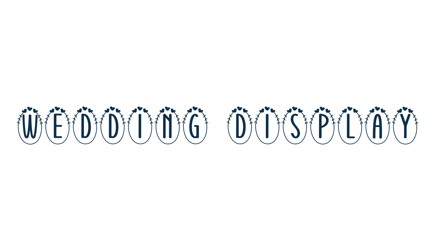 Wedding Display, display market font preview