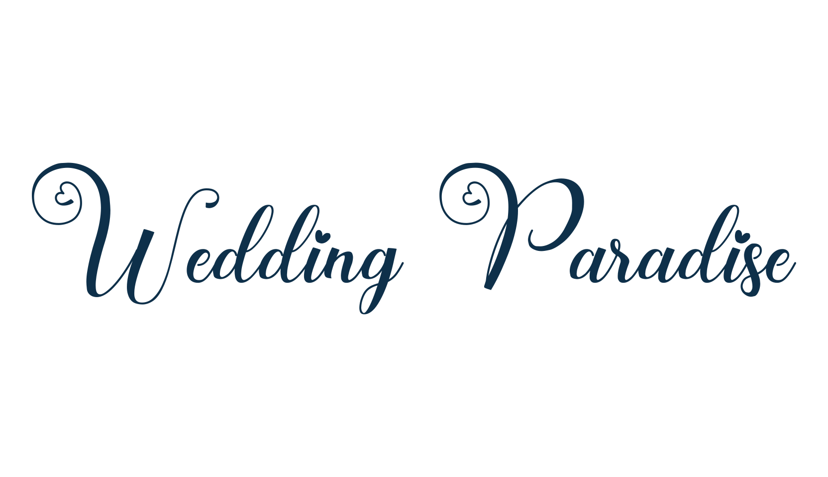Wedding Paradise, calligraphy font preview