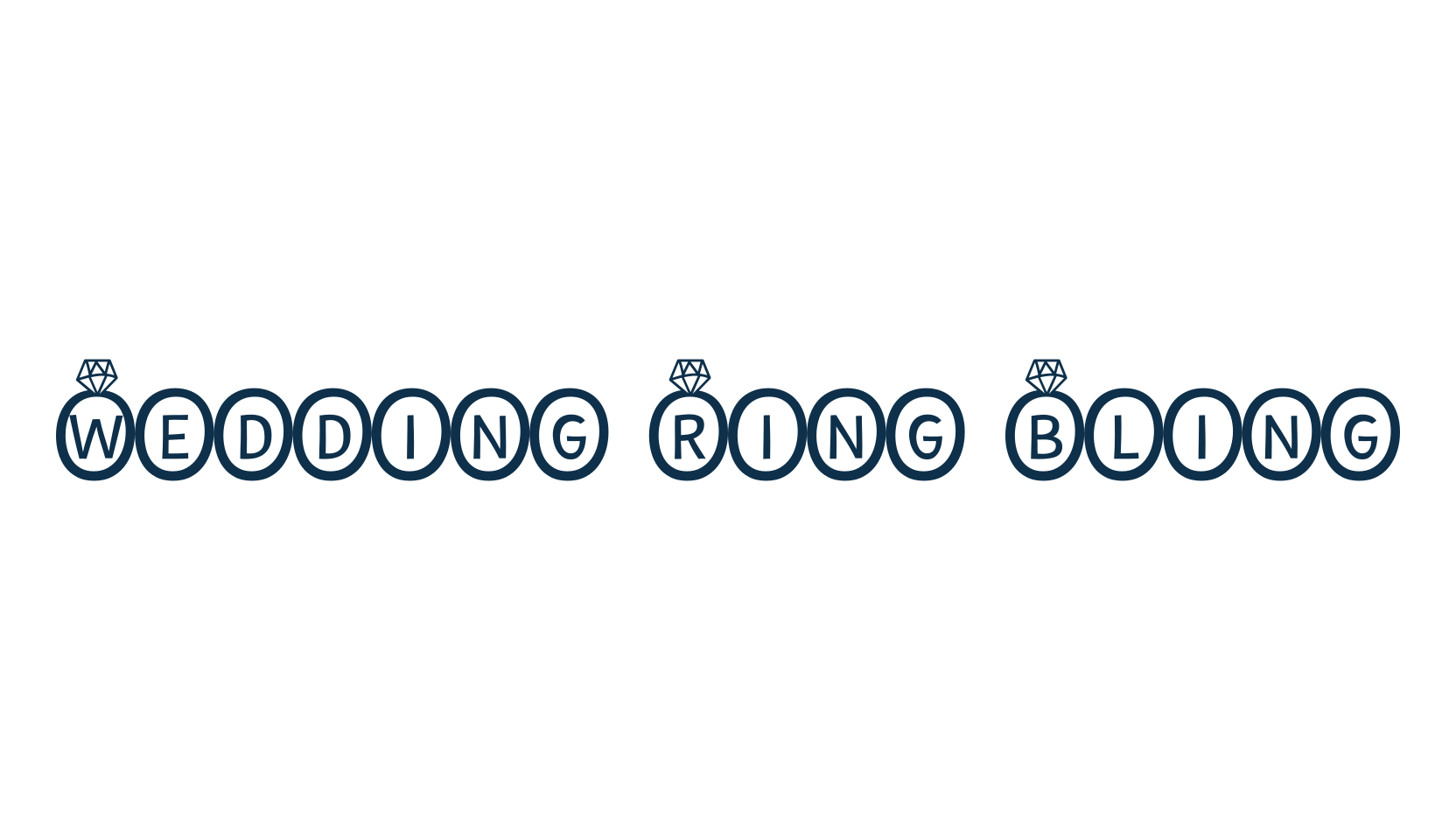 Wedding Ring Bling, fancy decorative font preview