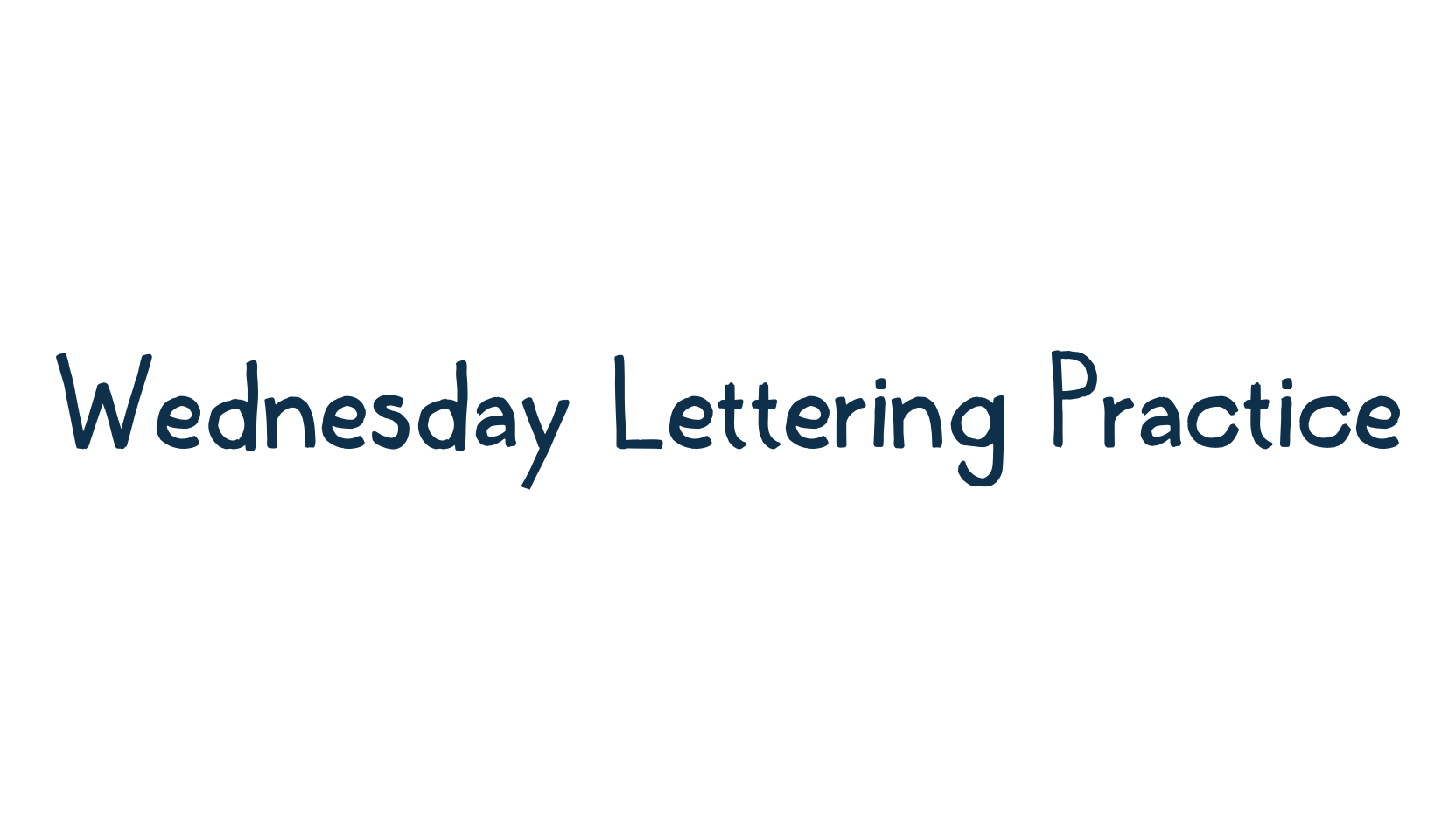 Wednesday Lettering Practice, script handwritten fancy decorative calligraphy font preview