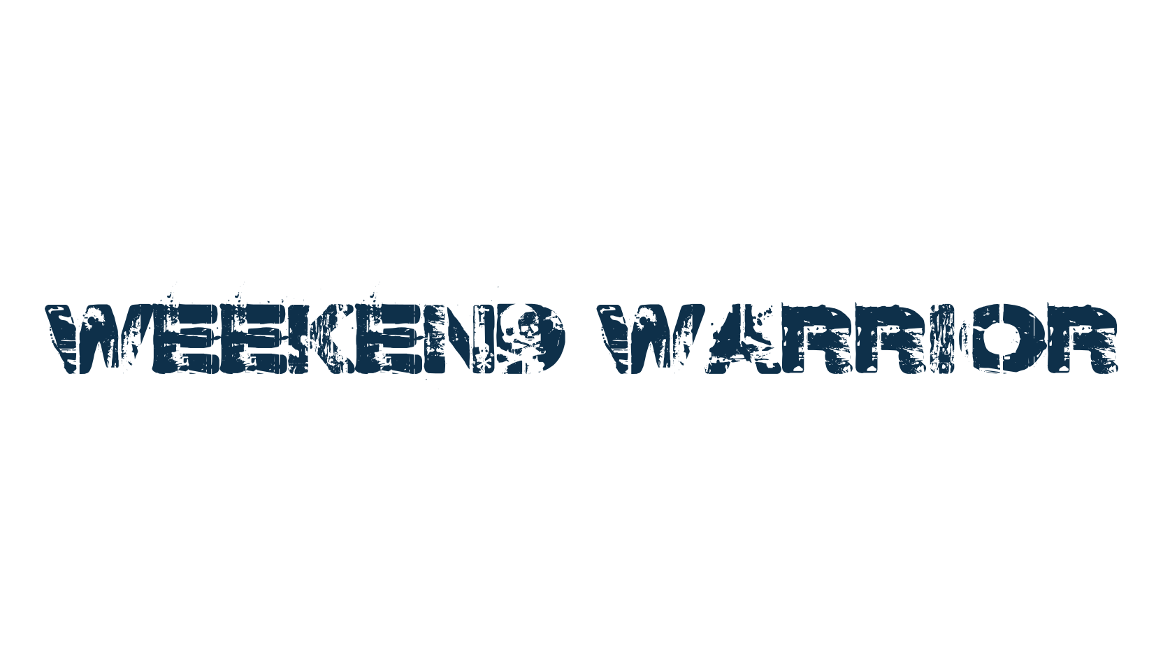 Weekend Warrior, fancy destroy decorative font preview