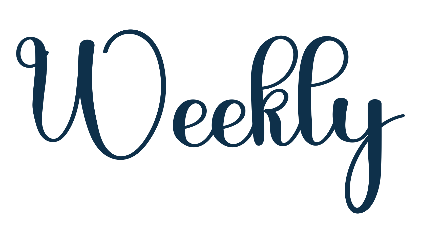 Weekly (weekly), fancy decorative font preview