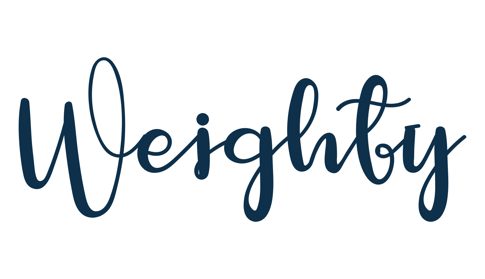 Weighty, script calligraphy fancy decorative font preview