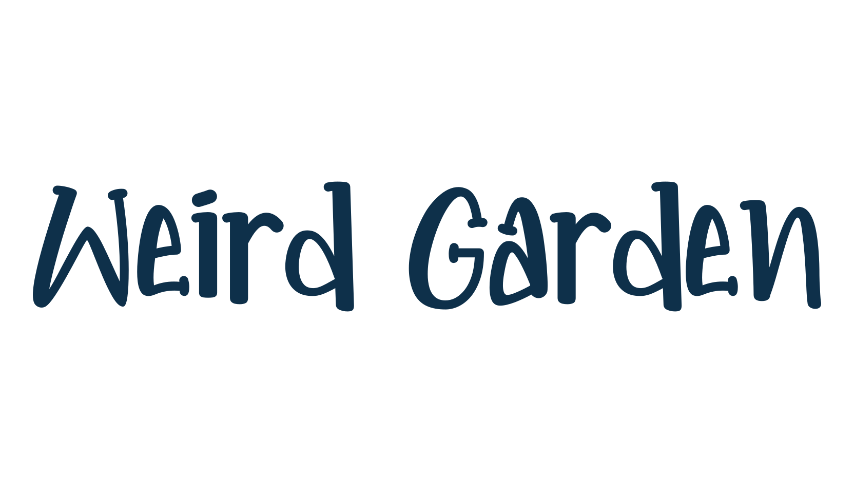 Weird Garden, fancy cartoon decorative font preview