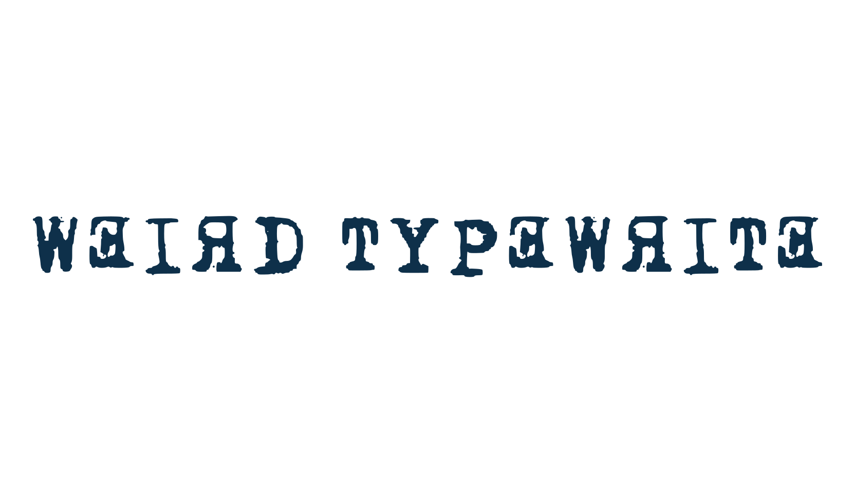 Weird Typewrite, typewriter font preview
