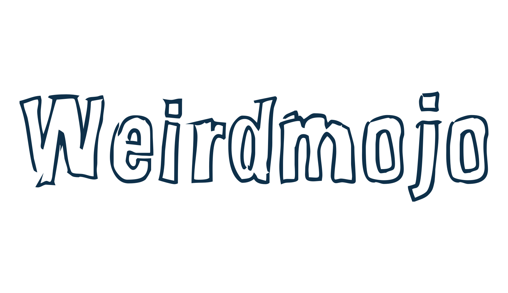 Weirdmojo, cartoon font preview