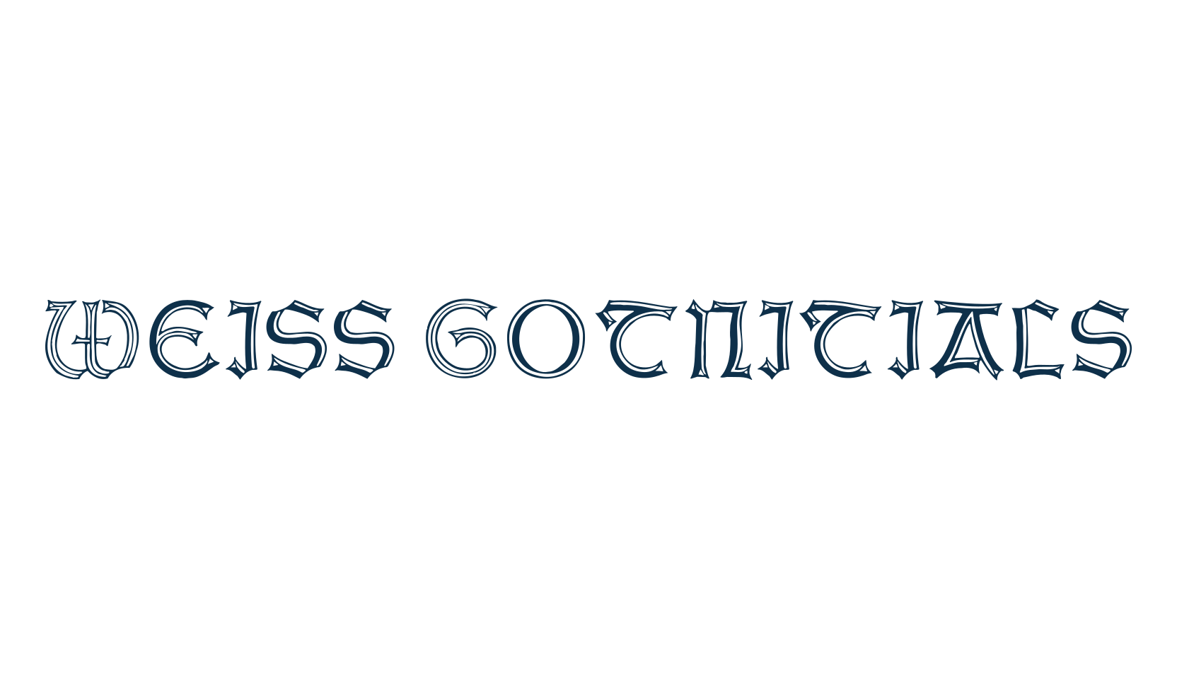 Weiss Gotnitials, fancy initials gothic font preview