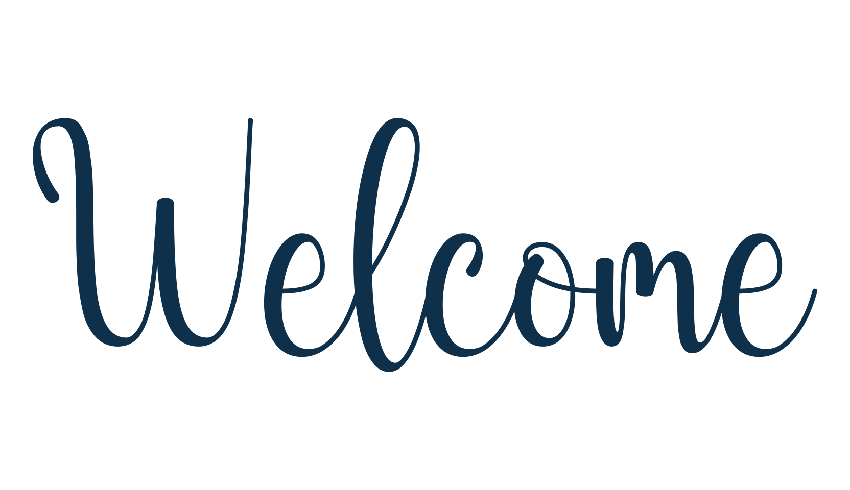 Welcome (welcome-7), handwriting font preview