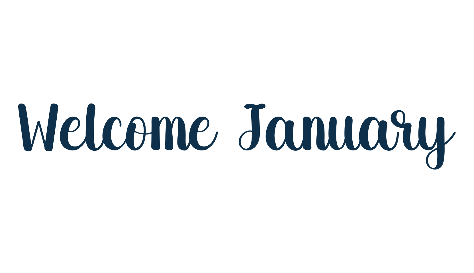 Welcome January, fancy various decorative script calligraphy font preview