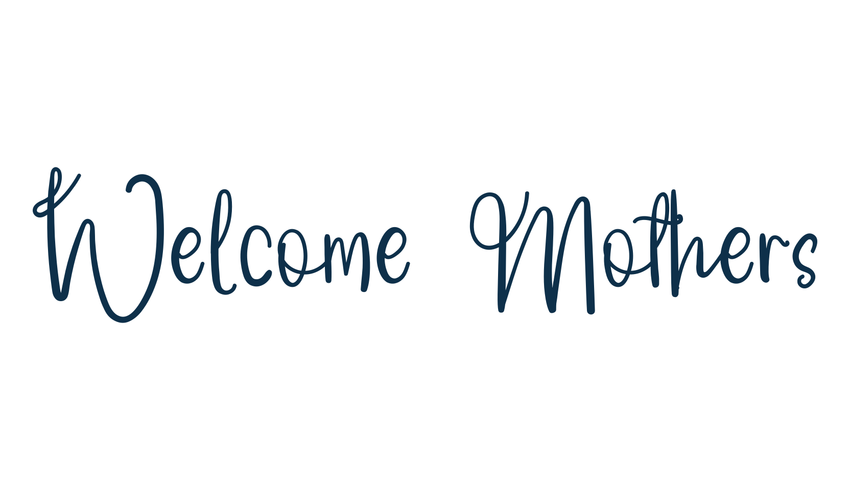 Welcome Mothers, fancy decorative font preview
