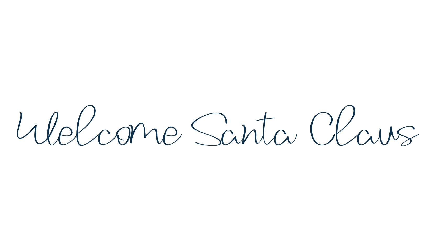 Welcome Santa Claus, script handwritten fancy decorative calligraphy font preview