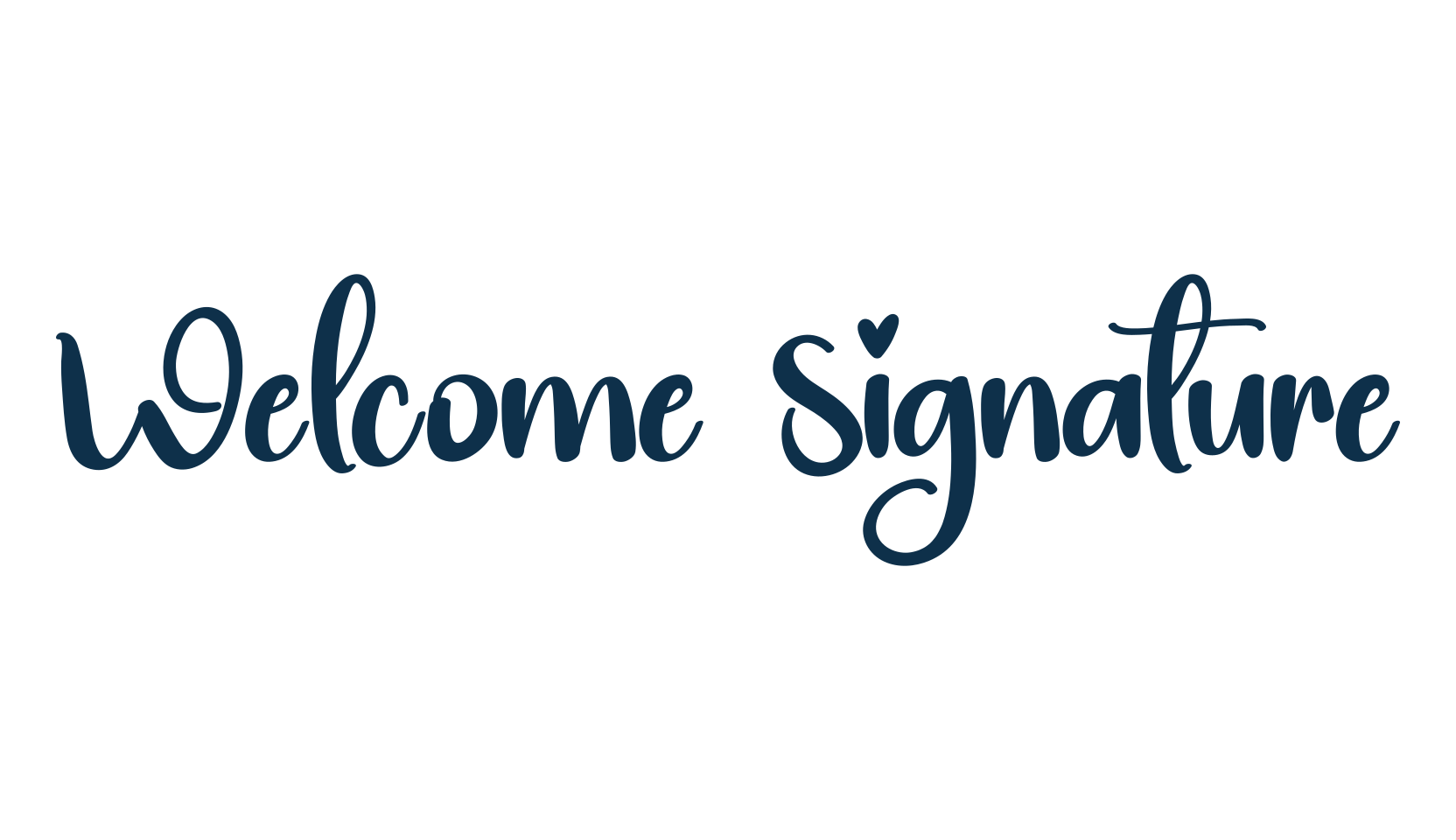 Welcome Signature, display market font preview