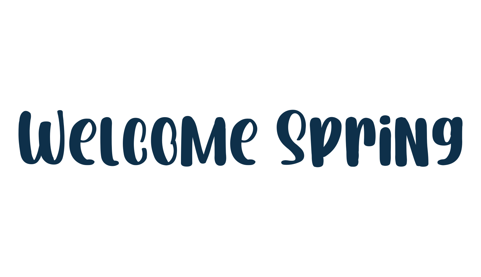 Welcome Spring, cartoon font preview