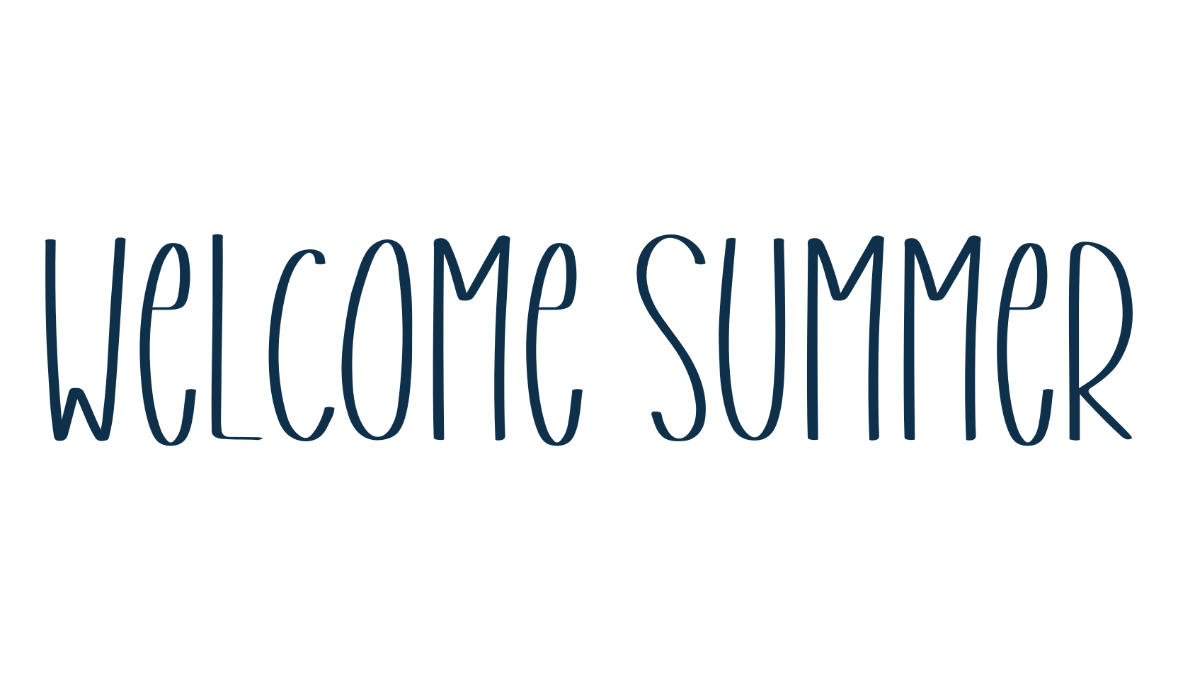 Welcome Summer, script handwritten fancy decorative calligraphy font preview